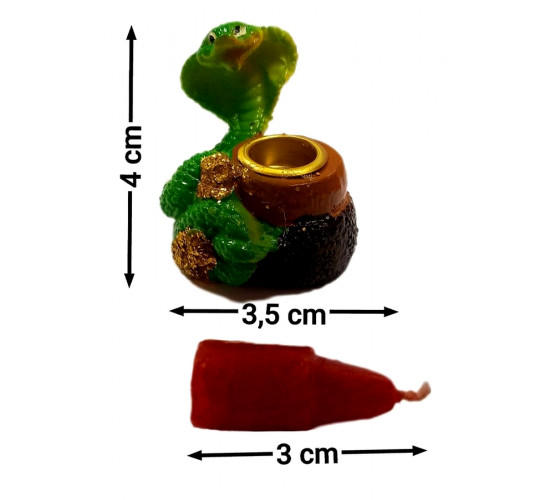 Подсвечник со свечей "Змея в саду" 3,5х4см 
