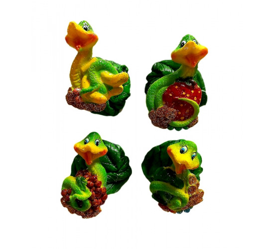  Магнит "Змея с фруктами"  5х4,5см 