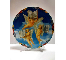 Тарелка-панно декоративная, подвесная  "Ангелочки"