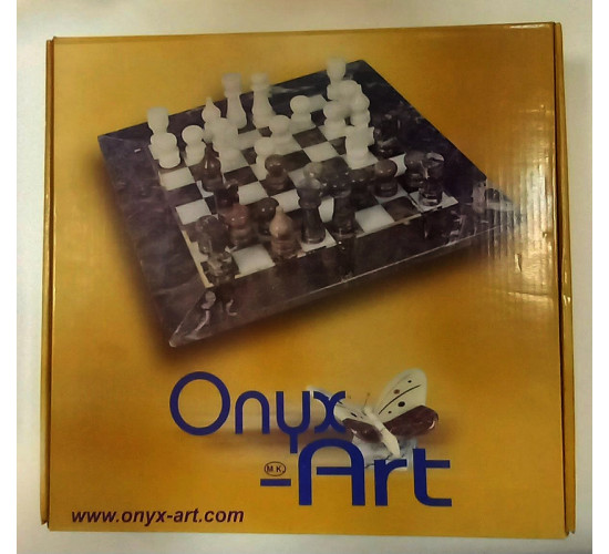 Шахматы каменные Оникс и Мрамор  "Onyx-Art" 