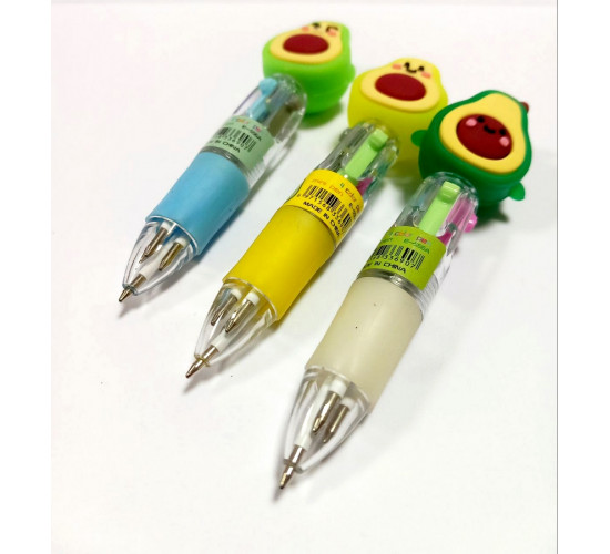 Ручка шариковая автоматическая МИНИ 4-х цветная "Авокадо"