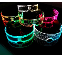 Светящиеся очки LED /прозрачные неоновые очки