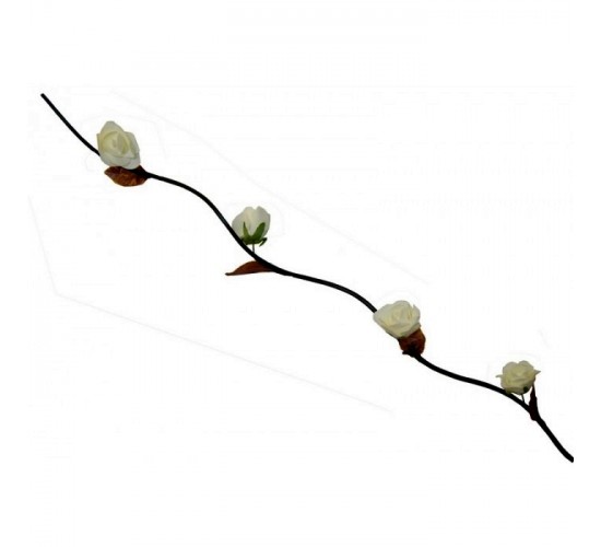   Декор тинги «Розы» с коричневыми листьями/ 1,6м