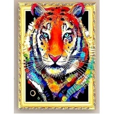 Алмазная мозаика на подрамнике "Взгляд тигра" 40х50 LT0462