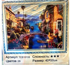 Алмазная мозаика на подрамнике "Летняя Венеция" 40х50 TCS10133