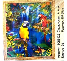 Алмазная мозаика на подрамнике "Райские птички" 40х50 TCH8423