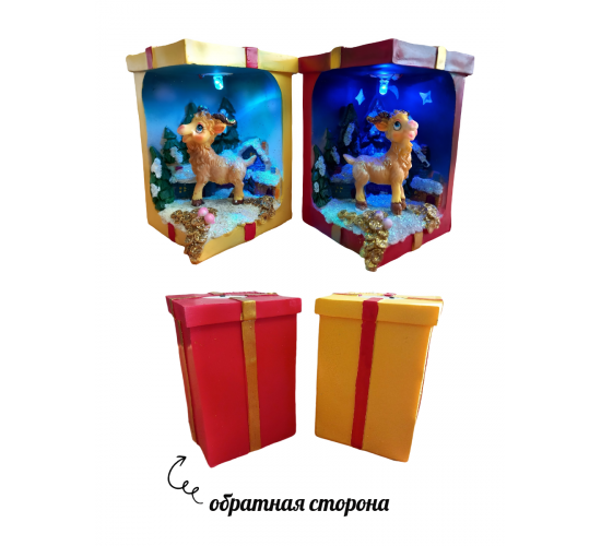 Сувенир новогодний с подсветкой "Козочка в зимней сказке" / символ 2027 года