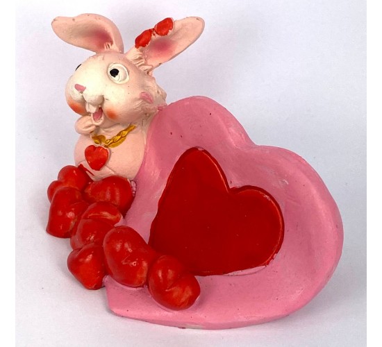Розовый кролик / подставка д/мобильного 6,5х9,5х6см 