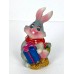 Кролик толстячок с подарками 3,5х3,8х5,6см фигурка W-0084