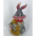 Кролик с бантиком фигурка 4х4х7,5см W-0076