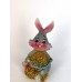 Кролик с корзинкой денег фигурка 3х3,5х5,5см W-0078