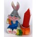 Кролик с урожаем/подсвечник со свечой 4,8х3х5,6см W-0110