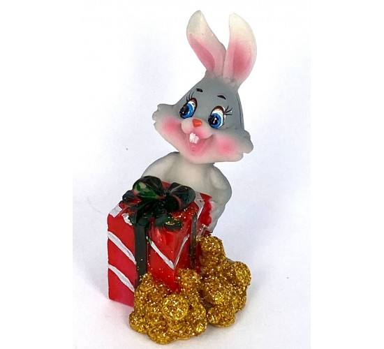 Кролик с подарками/фигурка 6,5см