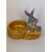 Кролик с деньгами/пепельница 11х7х8,5см W-0125
