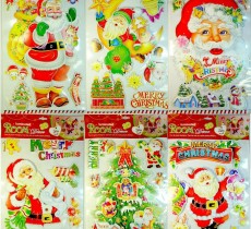 Набор фосфорных наклеек "Новый год" 2-слойные 3D 31х55см 