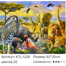 Картина по номерам 30x40 "Африка"