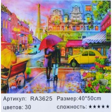 Картина-раскраска по номерам 40x50 "Парижские мотивы"