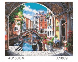 Картина-раскраска по номерам 40x50 "Венеция"