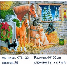 Картина по номерам 30х40 "Домашняя ферма" KTL1321