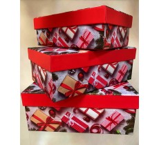 Набор коробок НГ № 74 Новогодние подарки 3шт" 23см*16см*9,5см 