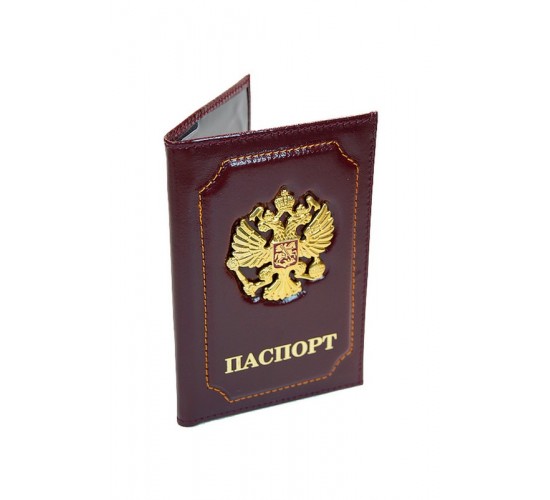 Обложка для паспорта "Герб" бордо