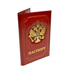 Обложка для паспорта "Герб" красная