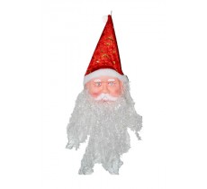 Украшение подвесное «Дед Мороз» с пушистой бородой