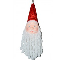 Украшение подвесное «Дед Мороз» с кучерявой бородой