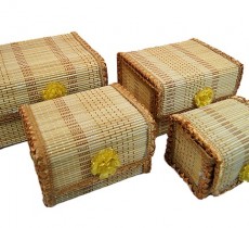 Набор из 4-х бамбуковых шкатулок