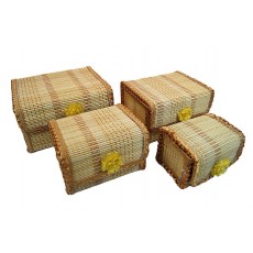 Набор из 4-х бамбуковых шкатулок