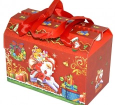 Коробка-трансформер красная "Дед Мороз"