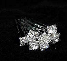 Шпилька "Винтаж" с кристаллами