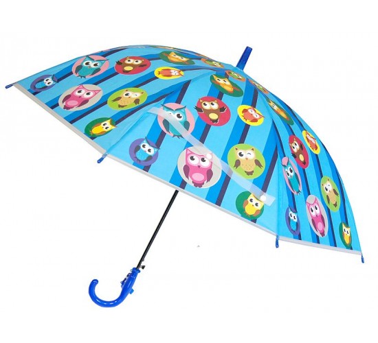 Зонтик детский полуавтомат со свистком «Совята» D=85 см