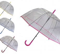 Зонт-трость полуавтомат «Сердечки»  D=85 см