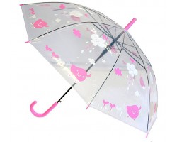 Зонт-трость полуавтомат прозрачный «Тучка» D=91 см